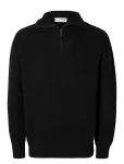 Selected - Slhdry Ls Knit Relaxed Half Zip - Poolpika lukuga džemprid - S