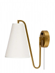 Globen Lighting - Wall Lamp Lou White Boucl&eacute;/Brushed Brass - Seinalambid - H28