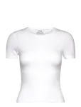 Weekday - Slim Fitted T-Shirt - L&uuml;hikeste varrukatega - XXS
