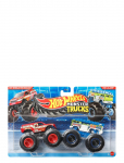Hot Wheels - Monster Trucks Demolition Doubles, 2-Pack Of 1:64 Scale Toy Trucks - Toy Cars - ONE SIZE