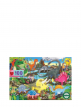 Eeboo - Puzzle 100 Pcs - Land Of Dinosaurs - Klassikalised m&otilde;istatused - ONE SIZE