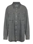 NOISY MAY - Nmalva L/S Dnm Shacket Az450Mg Noos - Teksas&auml;rgid - M