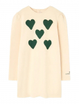 THE ANIMALS OBSERVATORY - Hearts Flan Yellow Buf Dress - Pikkade varrukatega vabaajakleidid - 6 Y