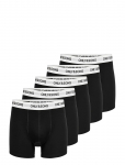 ONLY & SONS - Onsfitz Solid Black Boxer 5-Pack - Bokserid - XS