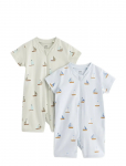 Lindex - 2-Pack Pyjama Rompers - Pidžaama kombinesoonid - 68