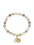 Bud To Rose - Beverly Bracelet Grey/Gold - P&auml;rlitega k&auml;ev&otilde;rud - ONE SIZE