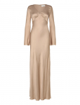 Malina - Carolina Flared Sleeve Satin Maxi Dress - Maksikleidid - 48