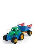 Dantoy - Classic Recycled Tractor W/ Trailer, Plastic Wheel - Traktorid - 41X15X16.5CM