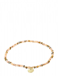 Pilgrim - Indie Bracelet Brown Mix, Gold-Plated - P&auml;rlitega k&auml;ev&otilde;rud - ONE SIZE