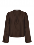 Ahlvar Gallery - Nina V-Neck Silk Blouse - Pikkade varrukatega - XS