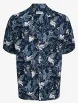 Jack & Jones - Jjejeff Tropical Aop Resort Shirt Ss Sn - L&uuml;hikeste varrukatega s&auml;rgid - L