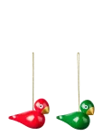 Kay Bojesen - Christmas Birds H5 Red/Green 2 Pcs. - J&otilde;ulukuulid ja kuuseehted - H:5CM