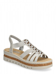 Rieker - Rieker Ladies' Sandals V4918-90 Silver/Platinum - Platvormsandaalid - 37