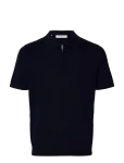 Selected - Slhtray Ss Knit Half Zip Polo Noos - Poolpika lukuga džemprid - S