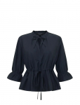 French Connection - Era Poplin Ruffle Collar Top - Pikkade varrukatega - L
