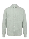 Garment Project - Relaxed Ls Shirt - Dusty Green Chec - Vabaaja s&auml;rgid - XL