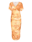 Bubbleroom - Butterfly Sleeve Mesh Ankle Dress - Maksikleidid - M
