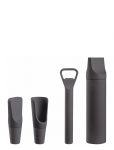 Blomus - Set Of 4 Wine Accessories - 2,5 X 15 X 20 Cm - Ilo - Magnet - Pudeliavajad ja veinikorgid - L 20CM