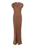 By Ti Mo - Shiny V-Neck Dress - P&otilde;lveni ja midi - L