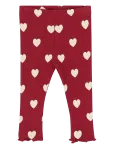 The New - Tnsbholiday Red Heart Rib Leggings - Retuusid - 56