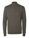 Selected - Slmberg Ls Half Zip Noos - Poolpika lukuga džemprid - XXL