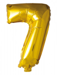Joker - Foil Balloon Number 7 Gold 86 Cm - Peotarbed - 86 cm