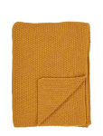 House Nordic - Nia - Blanket - Plaid, Cotton, Ochre 130X170 Cm - Tekid ja pleedid - X130X170CM