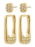 Pilgrim - Instant Earrings 2-In-1 Set, Gold-Plated - R&otilde;ngad - ONE SIZE