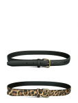 Pieces - Pcoline 2-Pack Jeans Belt Noos Pu - V&ouml;&ouml;d - 90