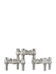 STOFF Nagel - Quist Candle Holder (Set With 3 Pcs) - Brushed Chrome - K&uuml;&uuml;nlajalad - 5.9X10CM