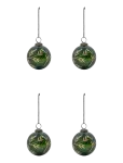 House Doctor - Christmas Ornament, Hdleaf, Green, - J&otilde;ulukuulid ja kuuseehted - 7.5X7.5X1CM