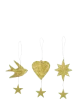 House Doctor - Christmas Ornament, Hdbird, Star, H - J&otilde;ulukuulid ja kuuseehted - 8.5X18X1CM