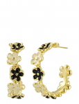 Bud To Rose - Calista Hoop Ivory/Black/Gold - R&otilde;ngad - ONE SIZE