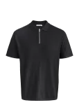 Jack & Jones - Jjeemil Knit Zip Polo Ss Sn - L&uuml;hikeste varrukatega kootud polos&auml;rgid - L