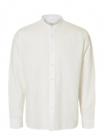 Selected - Slmregclay Linenblend Ls Shirt Band Noos - Linased s&auml;rgid - XXL