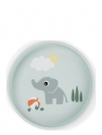 Done By Deer - Silicone Stick&Stay Plate Playground Blue - Taldrikud - &Oslash; 18X H 3CM