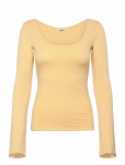 Monki - Long-Sleeved Slim Fit Scoop Neck Top - Pikkade varrukatega - XL