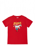Pippi Langstr&oslash;mpe - Pippi Logo T-Shirt - L&uuml;hikeste varrukatega - 146/152