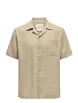 ONLY & SONS - Onslaurence Linen Resort Collar Ss Noos - Vabaaja s&auml;rgid - L