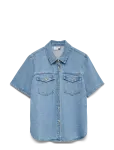 Vero Moda - Vmsigga Ss Clr Denim Shirt - L&uuml;hikeste varrukatega - XS