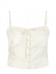 Malina - Milla Lace Trimmed Jacquard Top - Varrukateta l&uuml;hikesed topid - 44