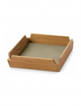 LIND DNA - Teak Tray Square Mini Airy Nupo Herbal Dust/Teak - Kandikud - 18X18X4.5CM