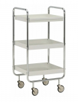 House Doctor - Trolley, Hdroll, Off-White, Chrome - Ratastega lauad - 42X 38X 85CM