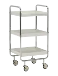 House Doctor - Trolley, Hdroll, Off-White, Chrome - Ratastega lauad - 42X38X85CM