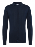 Davida Cashmere - Man Fine Knit Classic Shirt - Pikkade varrukatega kootud polos&auml;rgid - S