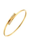 By Jolima - Twist Bangle Crystal - K&auml;ev&otilde;rud - ONE SIZE 6 cm