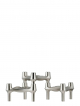 STOFF Nagel - Bmf Candle Holder (Set With 3 Pcs) - Brushed Chrome - K&uuml;&uuml;nlajalad - 6.7X11.7CM