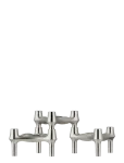 STOFF Nagel - Bmf Candle Holder (Set With 3 Pcs) - Brushed Chrome - K&uuml;&uuml;nlajalad - 6.7X11.7CM