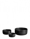 Aida - Raw Titanium Black - Sk&aring;les&aelig;t 3 Dele D19,5 X H8 Cm 1 Stk + D13,5Xh6 Cm + D9,5Xh4,5 Cm Gave&aelig;ske - Serveerimiskausid - ONE SIZE