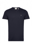 Gant - Slim Shield V-Neck T-Shirt - L&uuml;hikeste varrukatega - XXXL